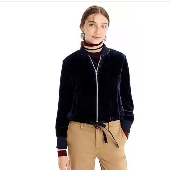 J. Crew Jackets & Blazers - J Crew Navy Bomber Jacket